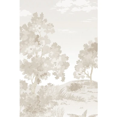Beige mittatilattu puu tapetti Borastapeterilta Countryside Landscape 9479w kuva