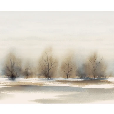 Watercolour Landscape maisematapetti Borastapeterilta 9481w koko kuvio kuva