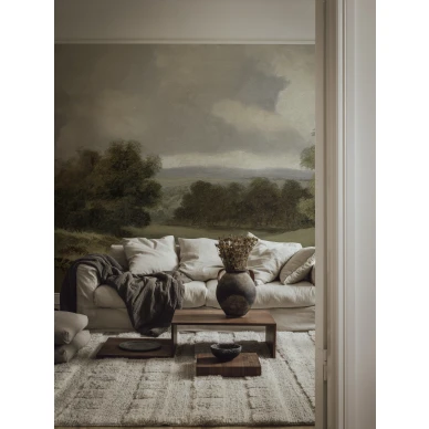 Olohuoneen tapetti maisemakuviolla Oilpainting Landscape 9482w Borastapeterilta image
