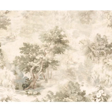 Beige vanhan ajan maisematapetti Archive Landscape 9477w Borastapeterilta koko kuvio image