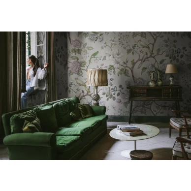 Harmaa kukkatapetti Grandiflora R19336 Rebel Wallsilta kuva