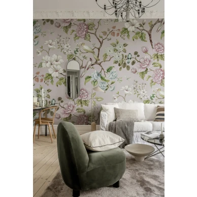 Kukkatapetti olohuoneeseen Grandiflora Rebel Wallsilta R19335 kuva