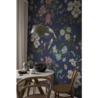 Sininen kukkatapetti Rebel Wallsilta Grandiflora R19337 kuva