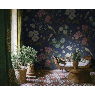 Sininen romanttinen kuvatapetti Rebel Wallsilta Grandiflora R19337 kuva