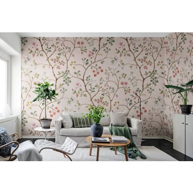 Olohuoneen roosa tapetti Song Tree Rebel Wallsilta R19329 image