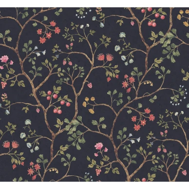 Song Tree tumma kukkatapetti Rebel Wallsilta R19233 koko kuvio image