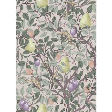 Fruit Garden pastellinvarinen puutapetti Rebel Wallsilta R19274 koko kuvio image