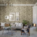 Olohuoneen ruskea beige tapetti No Time To Waste Rebel Wallsilta R19273