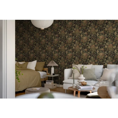 Olohuoneen tiivis kukkatapetti Vintage Garden Rebel Wallsilta R19268 image