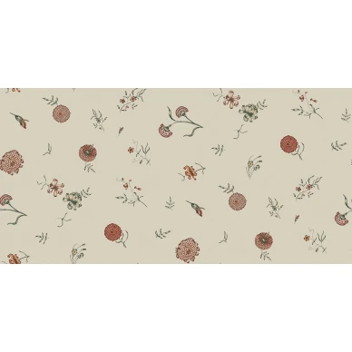 Flower Fall beige kukkatapetti Rebel Wallsilta R19252 koko kuvio kuva
