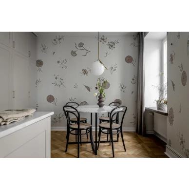 Kukkatapetti keittioon Flower Fall Rebel Wallsilta R19251 kuva