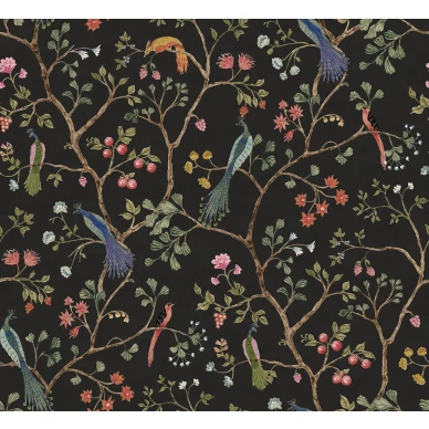 Songbirds musta lintutapetti Rebel Wallsilta R19246 koko kuvio image