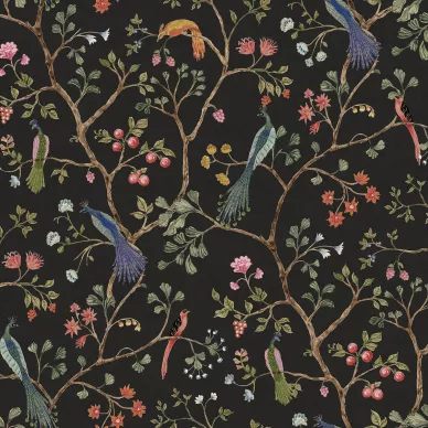 Songbirds musta lintutapetti Rebel Wallsilta R19246 image
