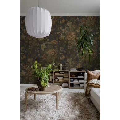 Monivarinen tapetti olohuoneeseen Vintage Flora Rebel Wallsilta R19240 kuva