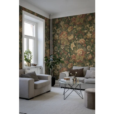 Olohuoneen kukkatapetti Vintage Flora Rebel Wallsilta R19238 kuva