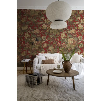 Punainen kuvatapetti Vintage Flora Rebel Wallsilta R19242 kuva