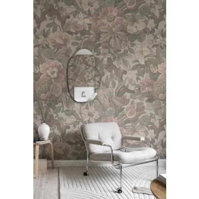 Roosa kukkatapetti Vintage Flora Rebel Wallsilta R19239 kuva