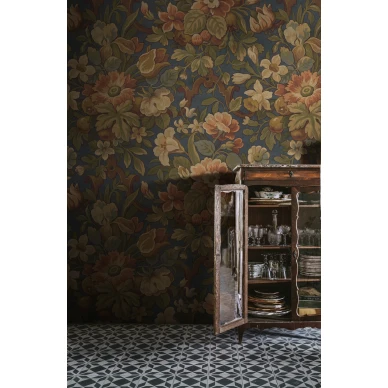Suurikuvioinen kukkatapetti Vintage Flora Rebel Wallsilta R19240 kuva