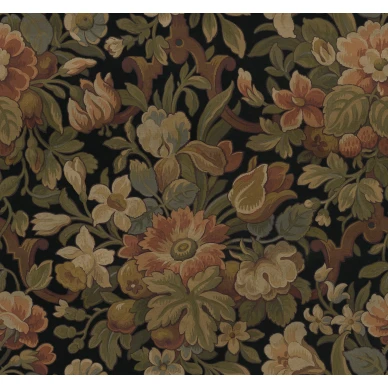 Vintage Flora tumma kukkatapetti R19241 Rebel Wallsilta koko kuvio kuva