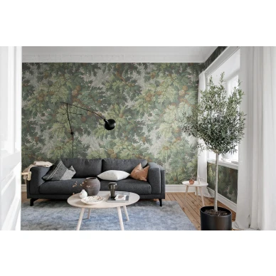 Olohuoneen vihrea tapetti Spruce Forest Rebel Wallsilta R19236 image