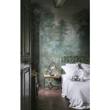 Makuuhuoneen metsatapetti Green Wood Rebel Wallsilta R19231 image