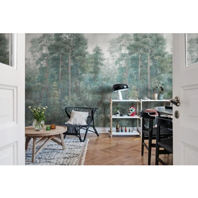 Metsatapetti olohuoneeseen Green Wood Rebel Wallsilta R19231 image