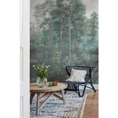 Vihrea kuvatapetti Green Wood Rebel Wallsilta R19231 image