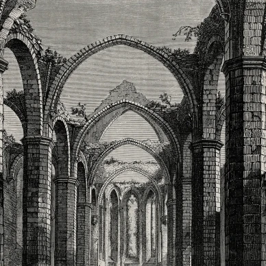 Gothic Arches harmaa kaarretapetti Rebel Wallsilta R19221 image