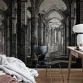 Harmaa kaarretapetti Rebel Wallsilta Gothic Arches R19221