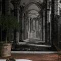 Harmaa kuvatapetti Gothic Arches Rebel Wallsilta R19221