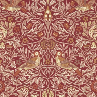 Bird punainen lintutapetti William Morrikselta 217195 kuva
