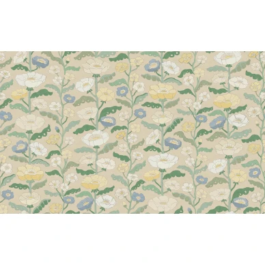 Astrid Wilson beige kukkatapetti Borastapeterilta 9490w koko kuvio image