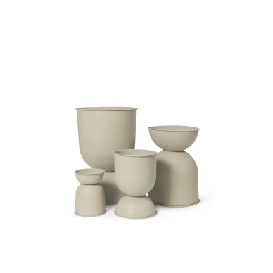 Beige kukkaruukku Hourglass Pot Ferm Livingilta kuva