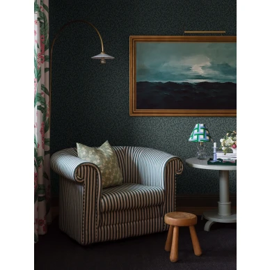 Sinivihrea lehtitapetti Borasilta Vintergrona 4830 image