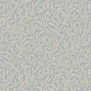 Vintergrona vaaleansininen lehtitapetti Borastapeterilta 4831 image