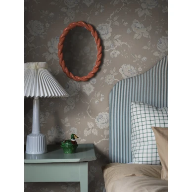 Beige kukkatapetti Rosentrad Borastapeterilta 4828 kuva