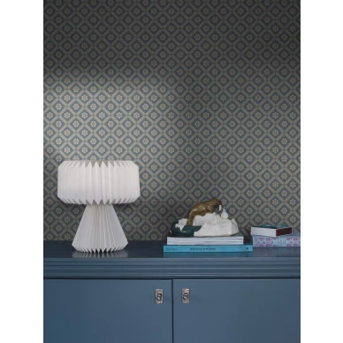 Sininen ruudullinen tapetti Borastapeterilta Love 4820 kuva