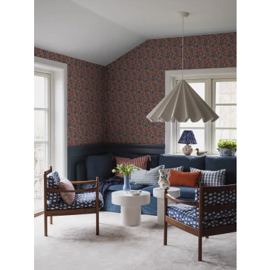 Olohuoneen kukkatapetti Borastapeterilta Elise 4816 image