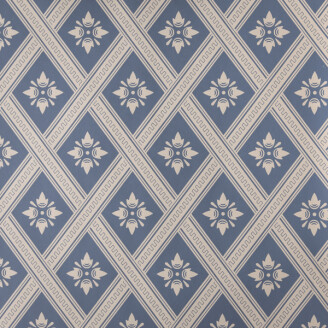 Sorgarden sininen ruudullinen paperitapetti Gysingelta kuva