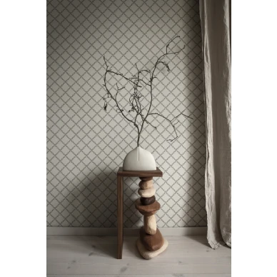 Grafiitinharmaa ruudullinen tapetti Trellis Sandbergilta S10306 image