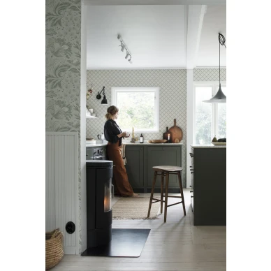 Keittion vihrea ruututapetti Sandbergilta Trellis S10304 image