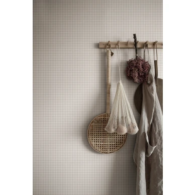 Roosa ruudullinen tapetti Ruta Sandbergilta S10317 kuva