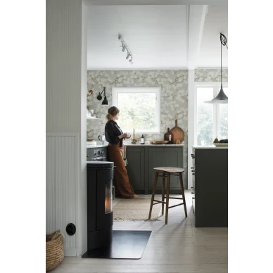 Beige raidallinen tapetti Rand Sandbergilta S10288 kuva