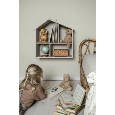 Lastenhuoneen vihrea raidallinen tapetti Rand Sandbergilta S10291 kuva