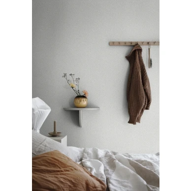 Makuuhuoneen vaaleanvihrea lehtitapetti Bladverk Sandbergilta S10309 kuva