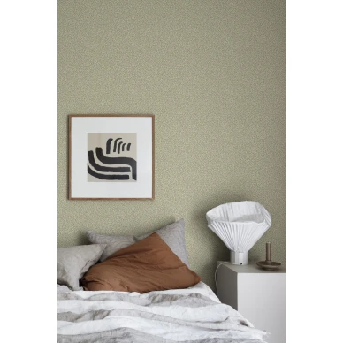 Vihrea makuuhuoneen lehtitapetti Bladverk Sandbergilta S10310 kuva