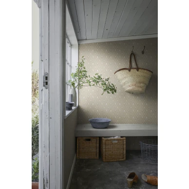 Eteisen harmaa lintutapetti Turtledove Sandbergilta S10271 image