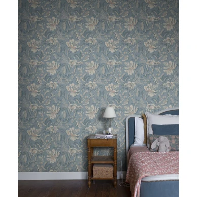 Makuuhuoneen romanttinen kukkatapetti Daphne Sandbergilta S10239 kuva