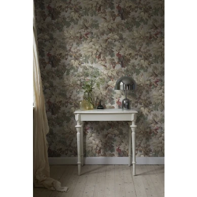 Tiheakuvioinen lintutapetti Benjamin Sandbergilta S10275 kuva