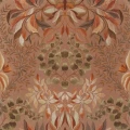 Karakusa kuparinruskea lehvistotapetti Designers Guildilta PDG1157 03